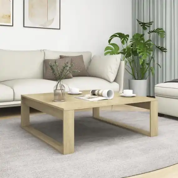 VidaXL Stolik kawowy, dąb sonoma, 100x100x35 cm - Hurtownia wielobranżowa Lumarko Zamów dziś