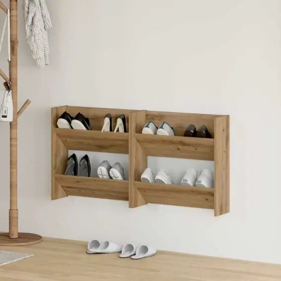 Dodaj do koszyka VidaXL Szafka na buty 2 szt. 60 x 18 x 60 cm Drewno inżynieryjne - Hurtownia wielobranżowa Lumarko