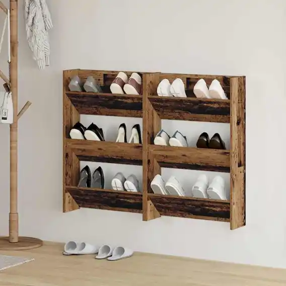 VidaXL Szafka na buty 2 szt. 60 x 18 x 90 cm Drewno inżynieryjne - Hurtownia wielobranżowa Lumarko Promocja