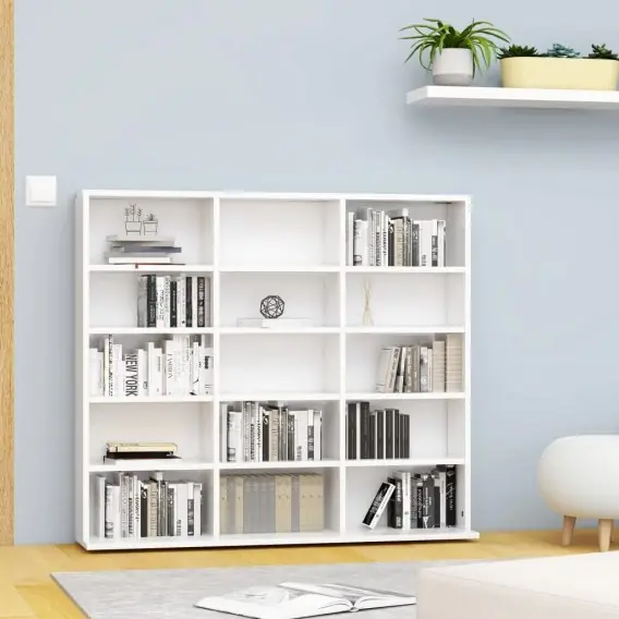VidaXL Szafka na płyty CD, biała, 100x23x89,5 cm - Hurtownia wielobranżowa Lumarko Oferta czasowa