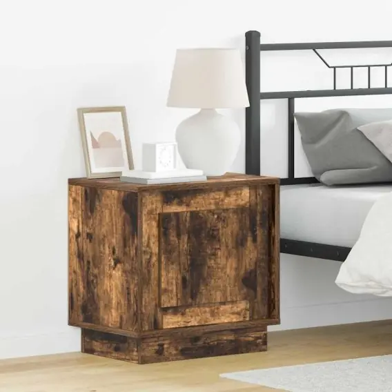 VidaXL Szafka Nocna 2 szt. Dąb wędzony 44 x 34,5 x 45 cm - Hurtownia wielobranżowa Lumarko Tylko do końca tygodnia