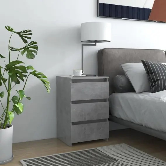 VidaXL Szafka nocna, szarość betonu, 40x35x62,5 cm - Hurtownia wielobranżowa Lumarko Ekspresowa dostawa