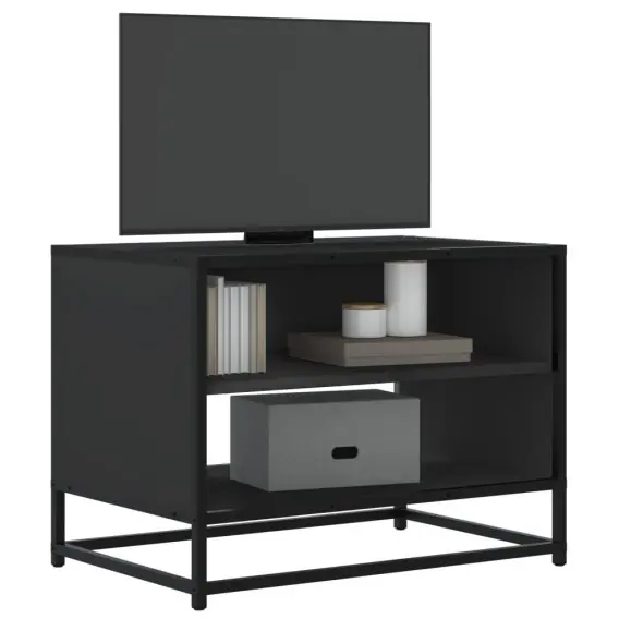 VidaXL Szafka pod TV, czarna, 61x40x46 cm, materiał drewnopochodny - Hurtownia wielobranżowa Lumarko Wyprzedaż
