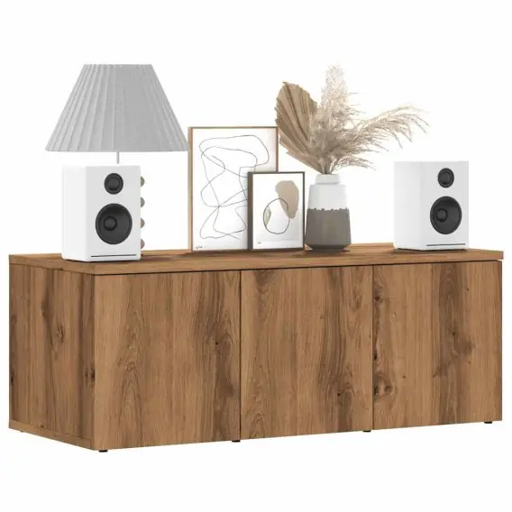 VidaXL Szafka pod TV, dąb artisan, 80x34x30 cm - Hurtownia wielobranżowa Lumarko Kup teraz