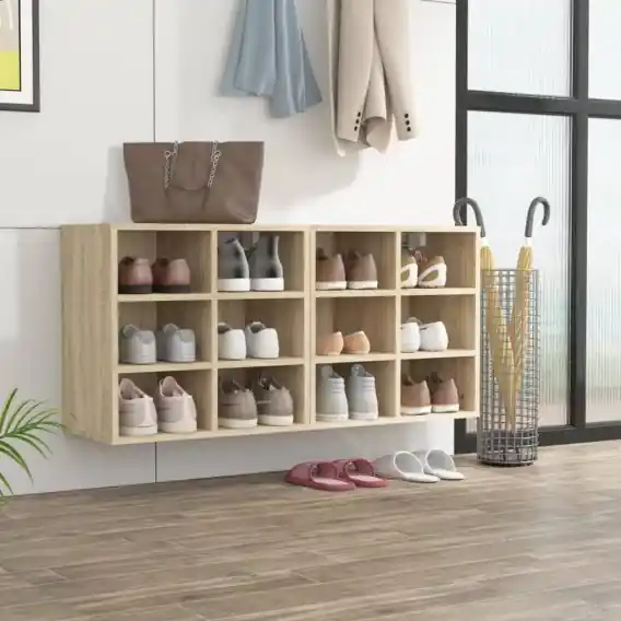 VidaXL Szafki na buty, 2 szt., dąb sonoma, 52,5x30x50 cm - Hurtownia wielobranżowa Lumarko Zniżka