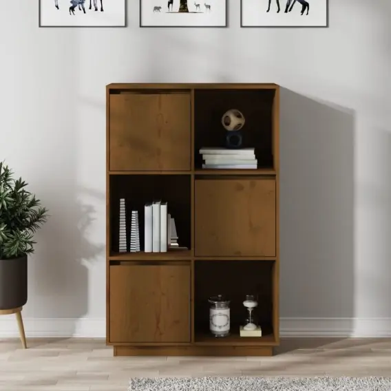 Promocja VidaXL Szafka, miodowy brąz, 74x35x117 cm, lite drewno sosnowe - Hurtownia wielobranżowa Lumarko