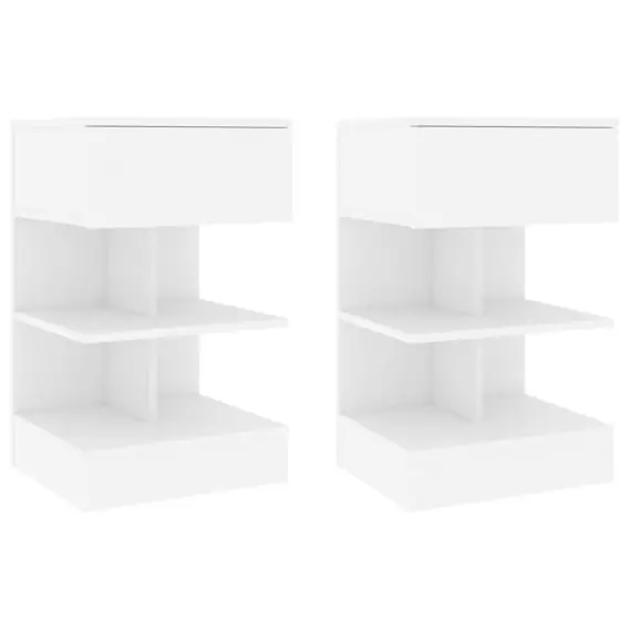 VidaXL Szafki nocne 2 szt. białe 40x35x65 cm, materiał drewnopochodny - Hurtownia wielobranżowa Lumarko Oferta czasowa