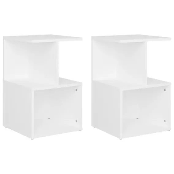 VidaXL Szafki nocne 2 szt., białe 35x35x55 cm, materiał drewnopochodny - Hurtownia wielobranżowa Lumarko Niska cena