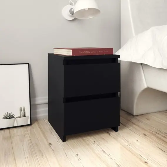 VidaXL Szafki nocne 2 szt., czarne 30x30x40 cm materiał drewnopochodny - Hurtownia wielobranżowa Lumarko Bestseller
