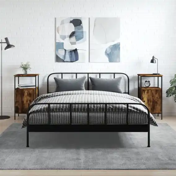 Wyjątkowa oferta VidaXL Szafki nocne, 2 szt., przydymiony dąb, 41x31x80 cm - Hurtownia wielobranżowa Lumarko