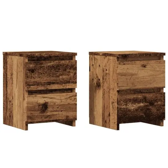 Nie przegap VidaXL Szafki nocne, 2 szt., stare drewno, 30x30x40 cm - Hurtownia wielobranżowa Lumarko