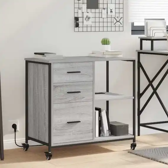 Ekspresowa dostawa VidaXL Szafka z Stacją Ładowania 76 x 41 x 72 cm Drewno inżynieryjne - Hurtownia wielobranżowa Lumarko