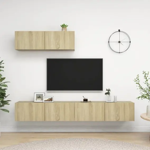 Wybór klientów VidaXL Szafki telewizyjne, 3 szt., dąb sonoma, płyta wiórowa - Hurtownia wielobranżowa Lumarko