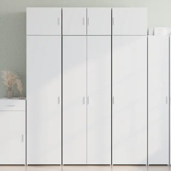 VidaXL Wysoka szafka, biała, 70x42,5x185 cm, materiał drewnopochodny - Hurtownia wielobranżowa Lumarko Zamów dziś