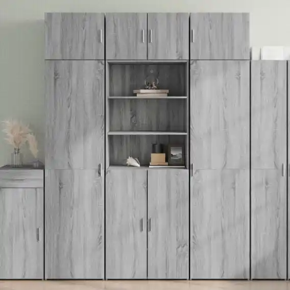 VidaXL Wysoka szafka, szary dąb sonoma, 70x42,5x185 cm - Hurtownia wielobranżowa Lumarko Kup online