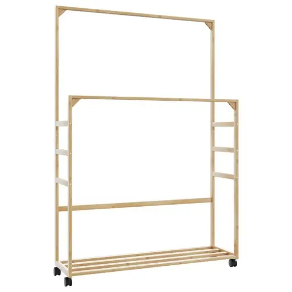 Oferta czasowa Wieszak na ubrania z półkami i kółkami, 90x35x155 cm Lumarko! - Hurtownia wielobranżowa Lumarko