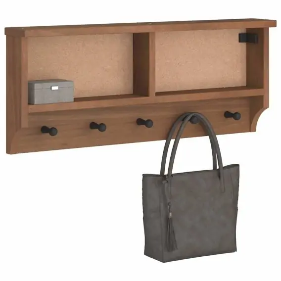 Wieszak ścienny na ubrania SANDNES 87x12x35cm Drewno lite Sosna Lumarko! Lumarko! - Hurtownia wielobranżowa Lumarko Szybka wysyłka