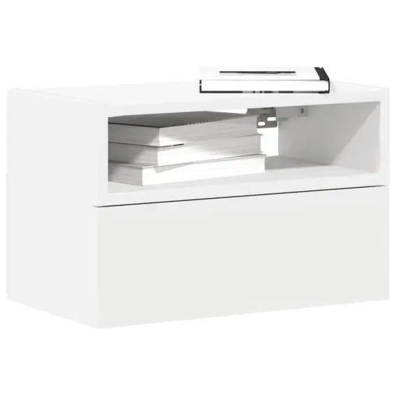 Wiszące szafki nocne, 2 szt., białe, 45x26x28,5 cm Lumarko! - Hurtownia wielobranżowa Lumarko Ograniczona ilość