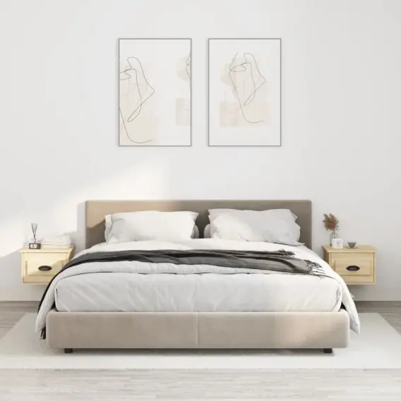 Wiszące szafki nocne, 2 szt., dąb sonoma, 41,5x36x28 cm Lumarko! - Hurtownia wielobranżowa Lumarko Oferta