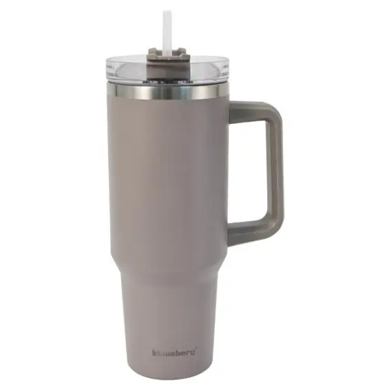 Ostatnia szansa Stalowy Kubek Termiczny Termos 1100ml Z Rączką I Słomką Klausberg...