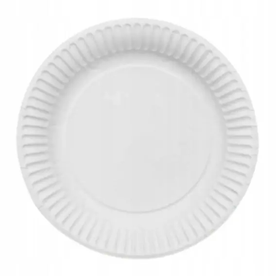 Wyjątkowa oferta Talerz Papierowy Jednorazowy 23cm 100szt Okrągły Biały.. Lumarko