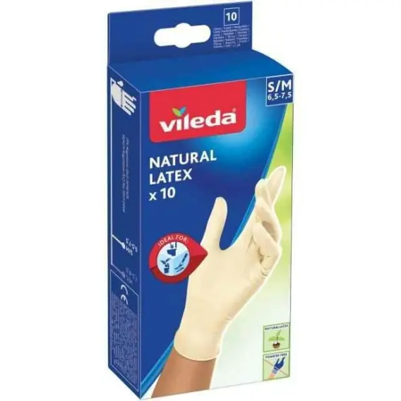 Vileda Rękawice Natural Latex 10szt S/M 6,5-7,5 179705... - Hurtownia wielobranżowa Lumarko Obniżka ceny