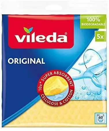 Vileda Ścierka Gąbkowa Aqua 5szt 142267 Vileda Professional Lumarko Ekspresowa dostawa