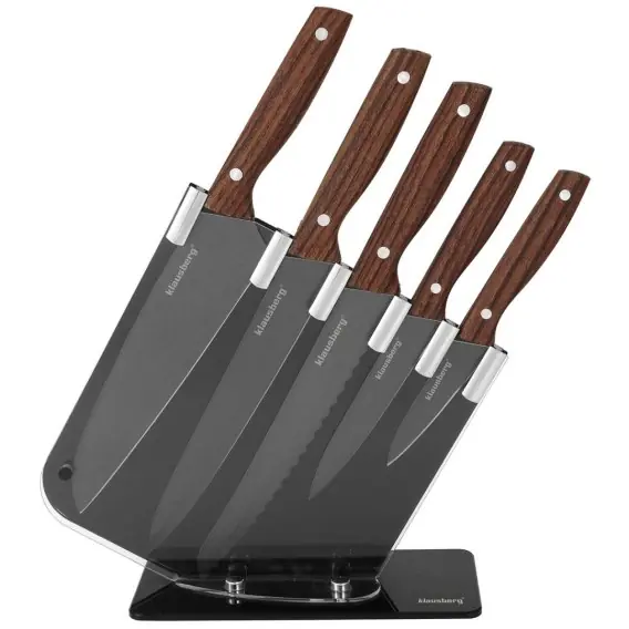 Zestaw 5 Kuchennych Noży W Stojaku Klausberg Kb-7616... Lumarko Bestseller