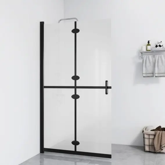 Najlepsza cena Składana ścianka prysznicowa, mrożone szkło ESG, 80x190 cm Lumarko! - Hurtownia wielobranżowa Lumarko