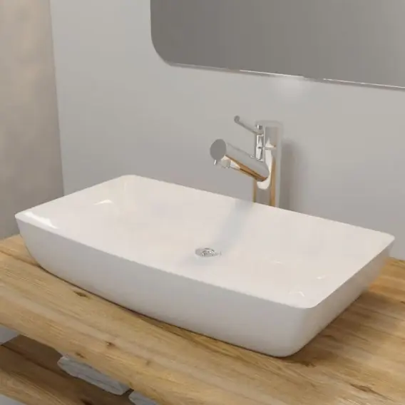 Luksusowa umywalka prostokątna 71 x 39 cm ceramika Lumarko! - Hurtownia wielobranżowa Lumarko Kup online