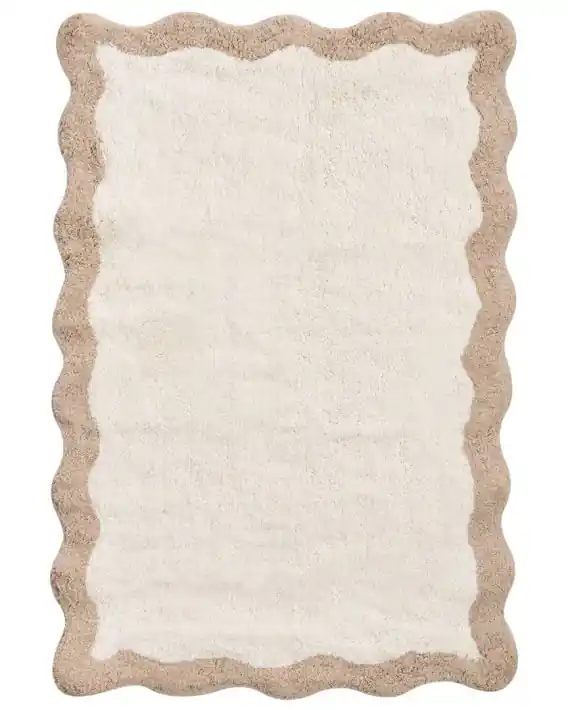 Bezpieczna płatność Dywanik łazienkowy NANGAL Brązowy/ beżowy 60 x 90 cm Bawełna - Hurtownia wielobranżowa Lumarko