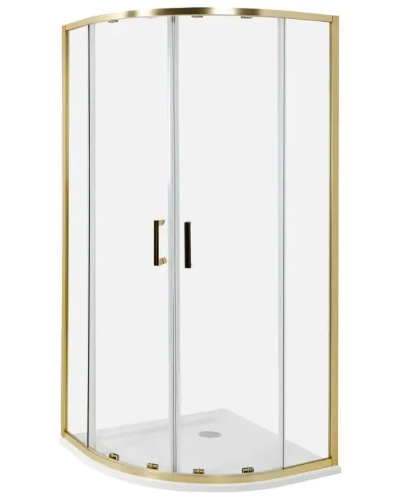 Kabina prysznicowa JUKATAN 90 x 90 x 185 cm Złoty Szkło Hartowane Lumarko Wysoka jakość