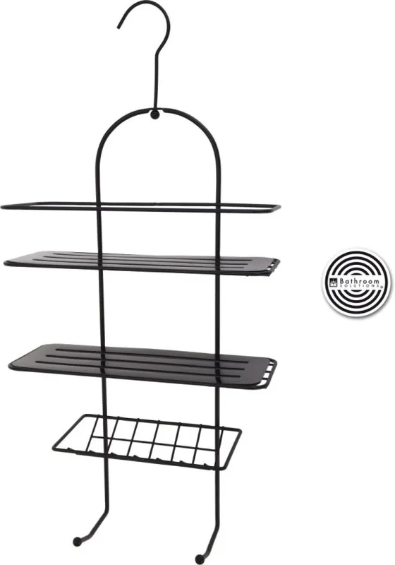 Półka Łazienkowa Metalowa Czarna Clr 25x11xh55cm Metalowa Czarna... Tylko do końca tygodnia