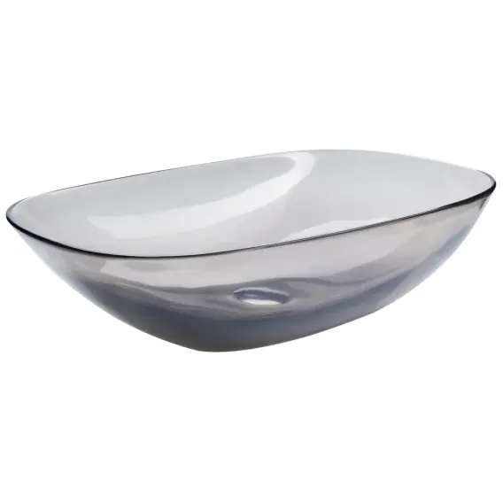 Popularny Umywalka nablatowa 54 x 36 cm czarna MOENGO Lumarko