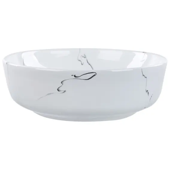 Ostatnia szansa Umywalka nablatowa ceramiczna efekt marmuru ⌀ 42 cm... Lumarko