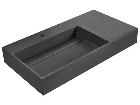 Umywalka podwieszana 90 x 48 cm czarna CUSCO Lumarko Oferta