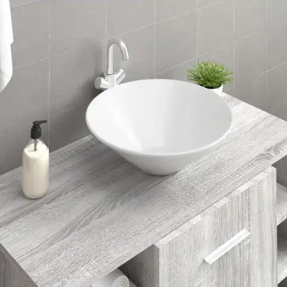 Ograniczona ilość Umywalki, 2 szt., białe, 42x42x14 cm, ceramiczne Lumarko! - Hurtownia wielobranżowa Lumarko