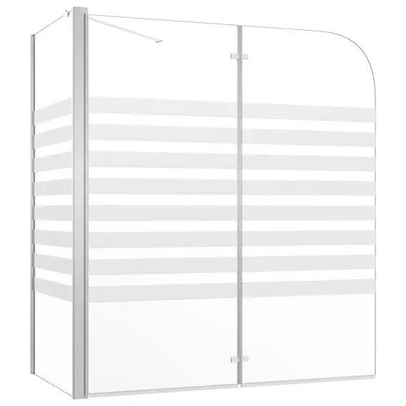 VidaXL Parawan na wannę, 120x68x130 cm, szkło hartowane, w paski - Hurtownia wielobranżowa Lumarko Wysoka jakość