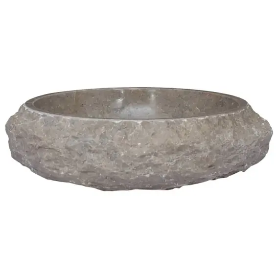 VidaXL Umywalka, Ø40x12 cm, marmurowa, szara - Hurtownia wielobranżowa Lumarko Szybka wysyłka