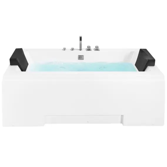 Wanna narożna z hydromasażem LED GALLEY 170 x 75 cm Biały Akryl Lumarko Tylko do końca tygodnia