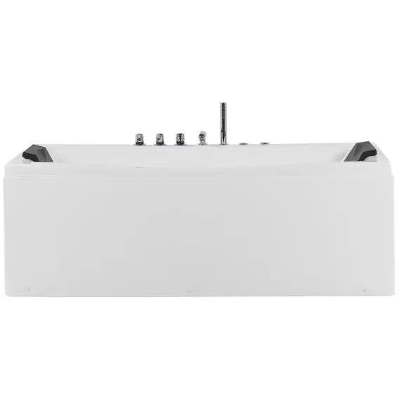 Hit cenowy Wanna LED z hydromasażem 173 x 82 cm biała MOOR Lumarko
