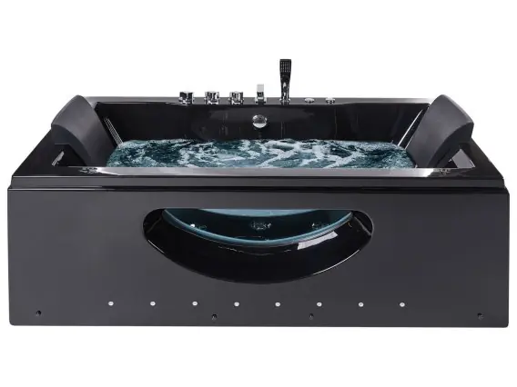 Zamów dziś Wanna narożna z hydromasażem LED HAWES 180 x 90 cm Czarny - Hurtownia wielobranżowa Lumarko