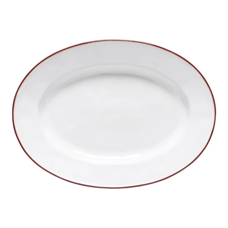 Beja- półmisek 40 cm White&red Rabat