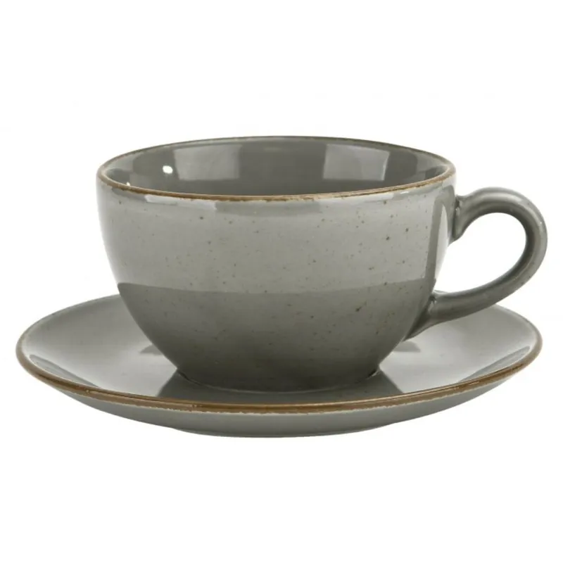 Szybka dostawa AIDA - Filiżanka 280 ml ze spodkiem 16 cm K1- SZARY