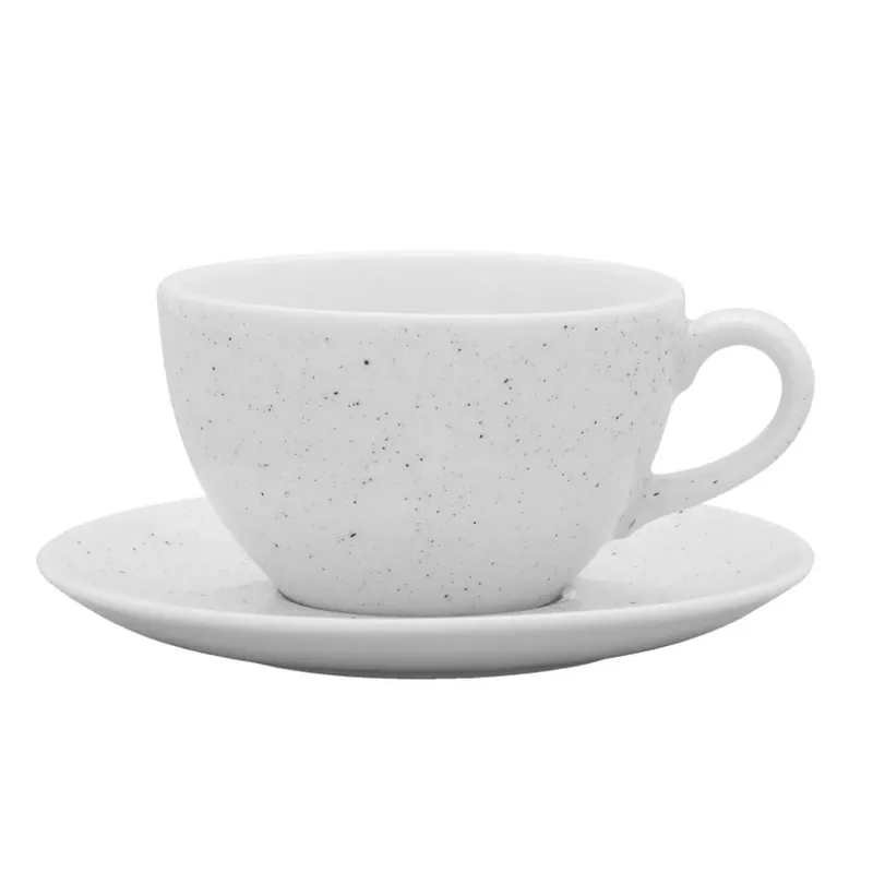 AIDA - Filiżanka 280 ml ze spodkiem 16 cm CZARNE KROPKI Zamów dziś