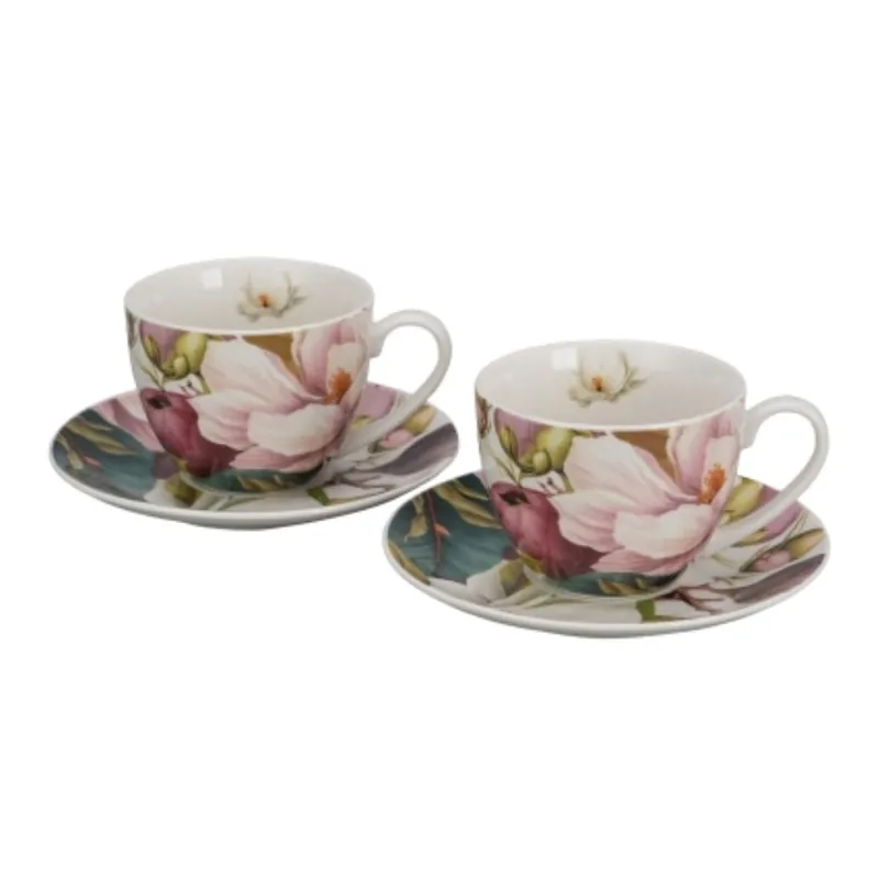 2 filiżanki espresso ze spodkami MAGNOLIE Najlepsza cena