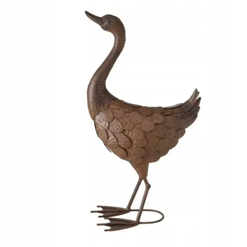 Oferta limitowana Dekoracja metalowa gęś efekt rdzy 60 cm 33x18 cm