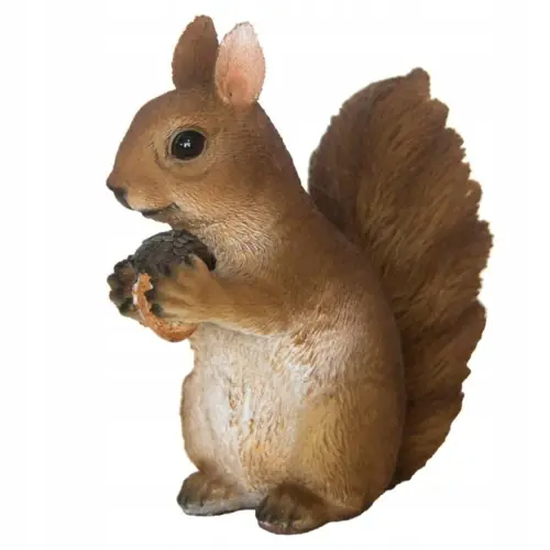 Rabat Figurka ogrodowa wiewiórka z szyszką brązowa 14,6 cm