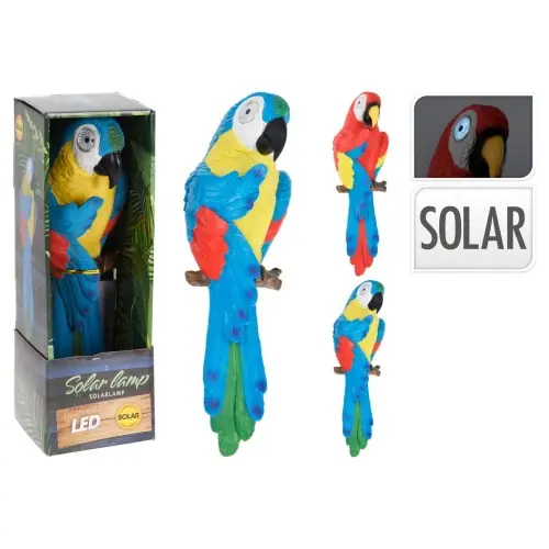 Lampka słoneczna LED papuga czerwona 37 cm dekoracja do ogrodu Ostatnie sztuki