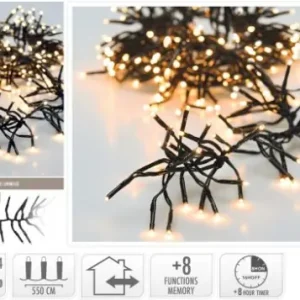 Lampki choinkowe 786 LED ciepły biały zewnętrzne 5,5m Nowość